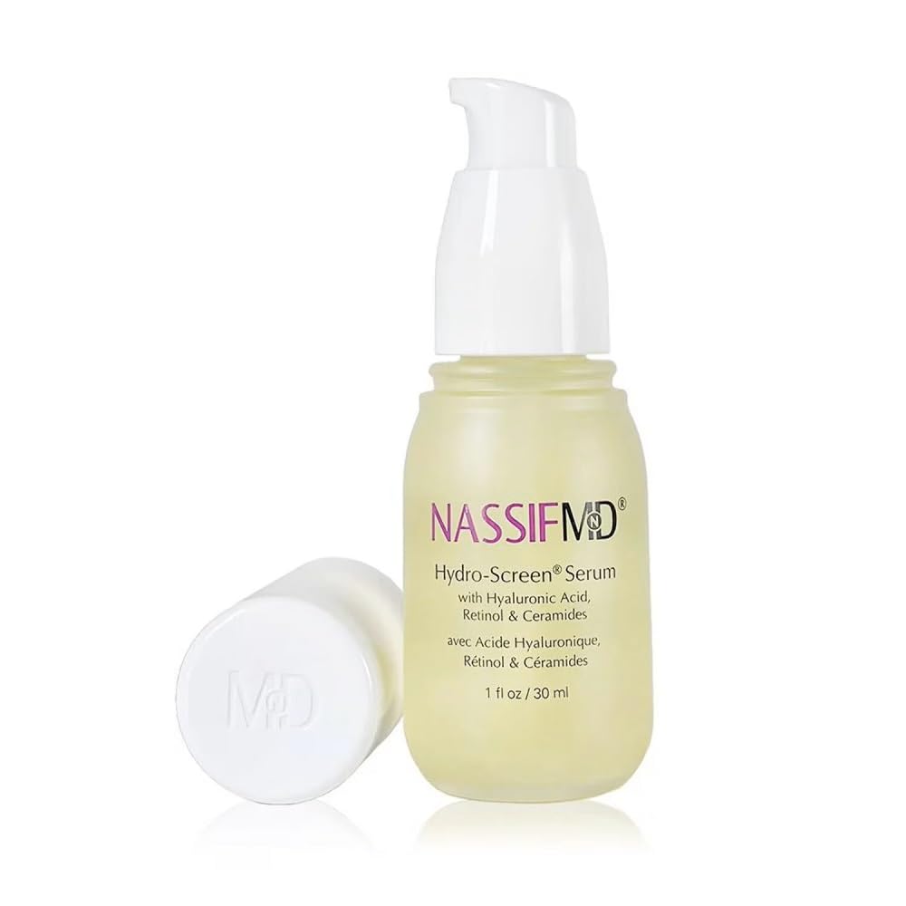 NASSIF MD Hydro-Screen Hyaluronic Acid with Bakuchiol Serum, Retinol Ceramide Moisturizer with Bakuchiol Oil, Retinol Serum Anti Aging Face Moisturizer for Women Face Moisturizer for Dry Skin