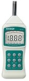 Extech 407750 sonómetro sobre fondo amortiguador