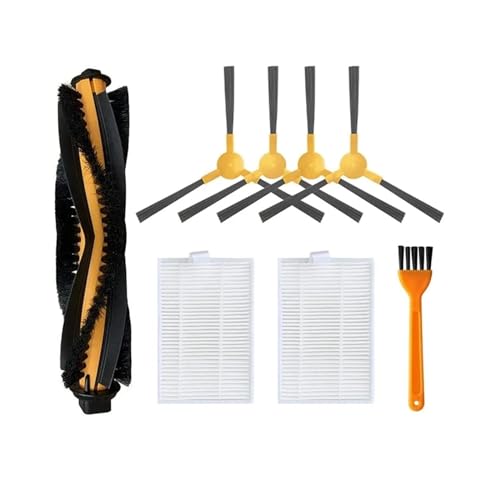 Repuestos de cepillo de limpieza de filtro de cepillo lateral de cepillo principal, compatible con LIECTROUX C30B E30/Zigma Spark 980/compatible con Proscenic 800T/ABIR X5/X6/X8