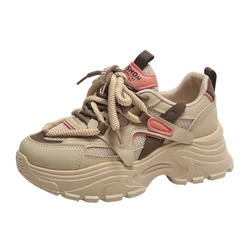 MAUGELY Women's Platform Mesh Casual Sports Shoes Fashionable Road-Running Walking Sneakers