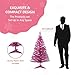 4ft Lighted Artificial Pink Christmas Tree, Not Pre-lit Pink Tinsel Pine Trees with Lights, Ideal for Ideal for Home, Office, and Xmas Party Décor - Includes Stand