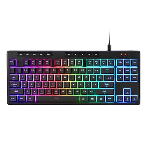Redragon K516 Shiva TKL Wired RGB Membrane Gaming Keyboard...