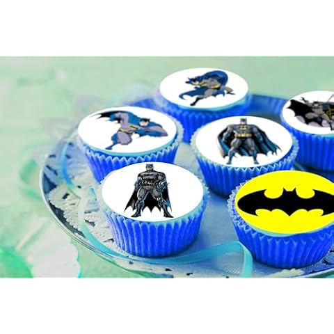 24 Pre-Cut Batman Cupcake Toppers Cover