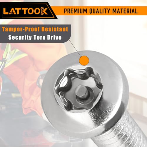 Lattook LTK658 180Pcs #8 Torx Security Screws 304 Stainless Steel Button Head Torx Sheet Metal Screws Security Anti-Theft Tamper Proof Self-Tapping Screws Assortment Kit thumb #2