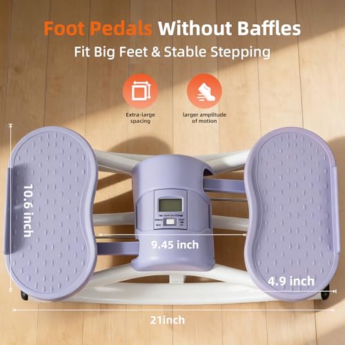Rock Fitness Stepper, Portable Step Rocker Side to Side at Home, Aerobic Workout Machine Fitness Equipment Suitable for Apartment and Dormitory (Purple) - Thumbnail 4