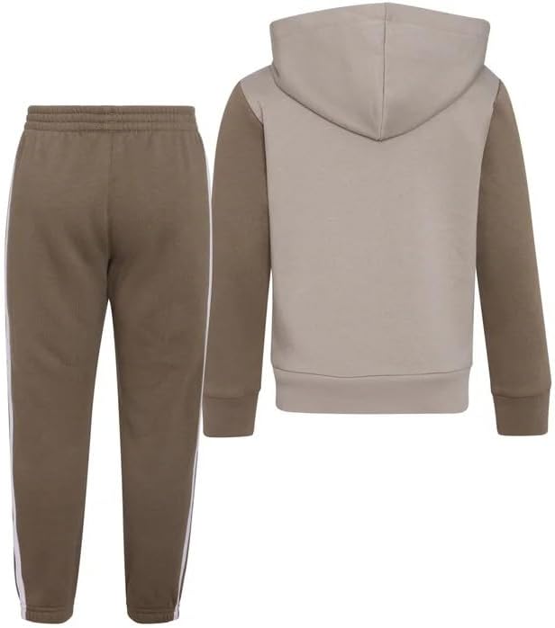 Adidas Youth Kids’ 2-Piece Tracksuit Outfit Set – Fleece Hoodie & Jogger Sweatpants, Midweight Activewear Outfit, Green, 4 — view 4
