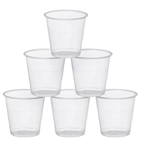 eDayDeal Home Goods 3.5 oz Small Plastic Cups | Clear Disposable Cups for Drinks, Parties, Events, Perfect for Kids | 100 Pack