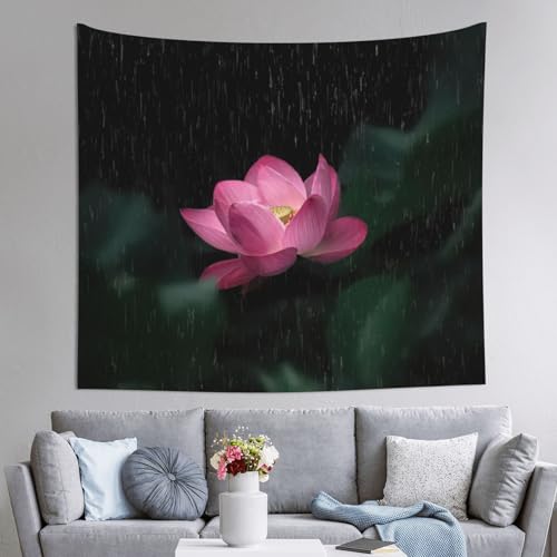 Fleur de lotus tapisserie pour relooker facilement un mur de chambre