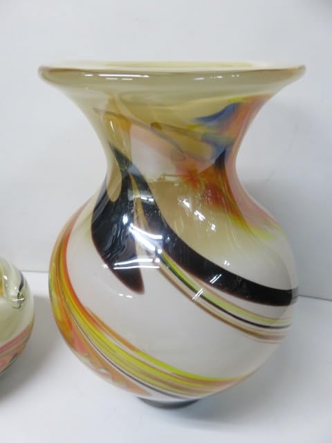 Amazon｜オールド岩津硝子手作り花瓶と灰皿 art glass 品｜ロック