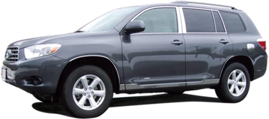 QAA is Compatible with 2008-2013 Toyota Highlander 1 Piece Stainless License Plate Bezel LP28110