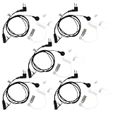 vhbw 5x headset, auricolari compatibile con Motorola Radius P110 radio, walkie-talkie - trasparente,...