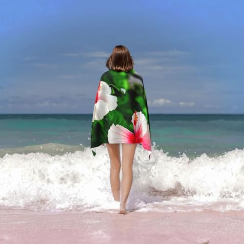 Toalla de playa para vacaciones y natación con estampado floral unisex 7
