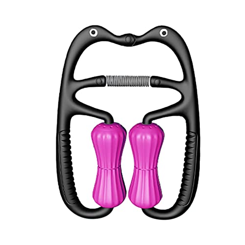 Qerwsdty Rodillo de Masaje de 4 Ruedas en Forma de U para Brazo, Pierna, Tejido Muscular, Ejercicio, Gimnasio, Yoga, Pilates, Deportes, Rojo