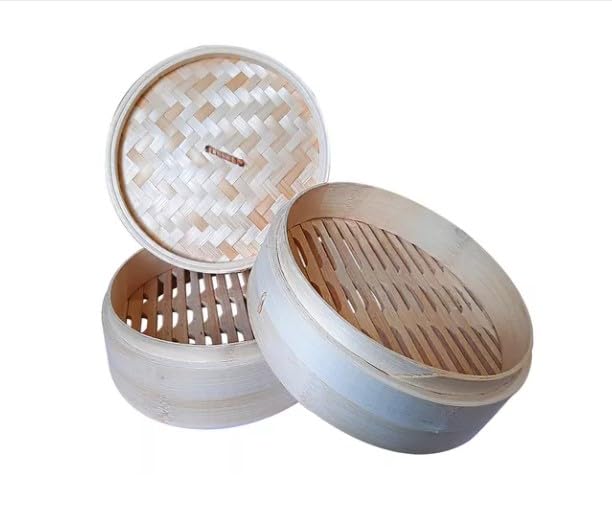 Panela De Bambu Vaporeira Para Peixe Guioza Legumes Oriental (15 cm)