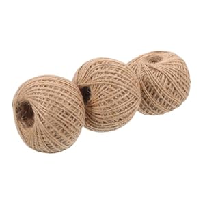 VILLFUL 3 Rollen Jute Seil mit Blättern