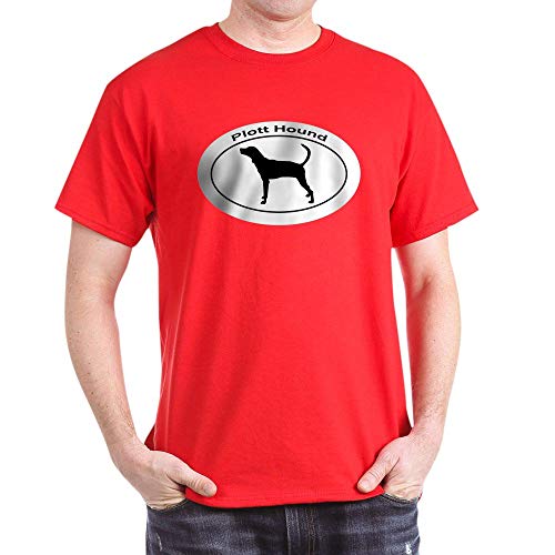 CafePress Plott Hound Dark T Shirt 100% Cotton T-Shirt Red