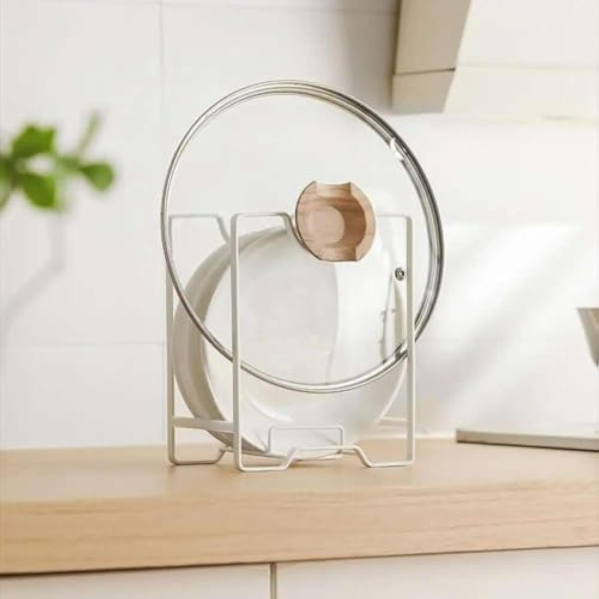 Kitchen Counter Organizer, Pan & Cutting Board Rack