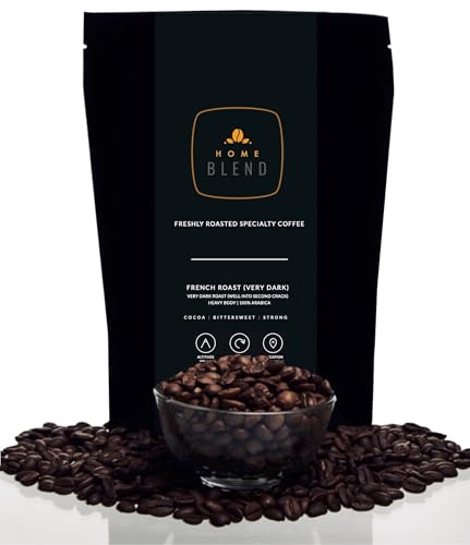 Image of Home Blend Coffee Roasters - French Roast (Very Dark) - Whole Beans or Preferred Grind Size - Pack of 250g (Turkish)