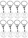 8 Pack Shopping Trolley Token Keyring - Metal Trolley Tokens with Pound Replacement - Reusable Trolley Key for Supermarket Carts - UK Trolley Tokens with Clip for Lockers