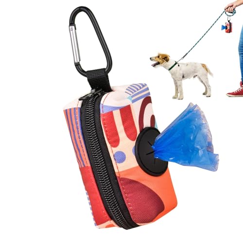 Poop Bag Holders Leashes -Dog Poop Bagsグラフィックプリント、うんちバッグディスペンサー|時間節約ソリューション、犬の廃棄物バッグ旅行、屋外ハイキングキャンプキャッツ犬強い実用的