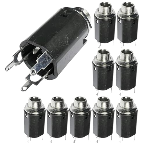 Conector hembra audio 6.35 mm TRS mono 10 unidades miniatura 1