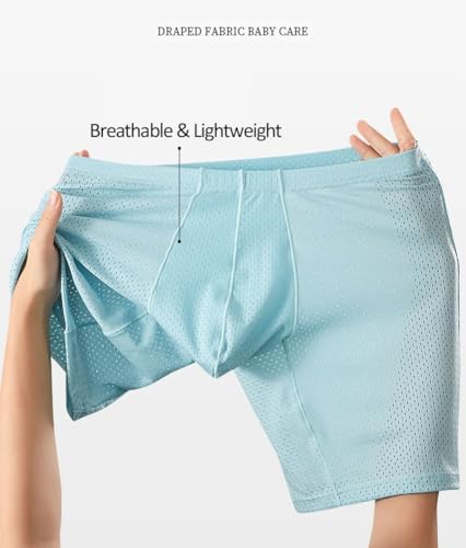 Men's 5-Pack Boxer Briefs Underwear Seamless Mesh Breathable Soft Stretch Pouch Boxers2