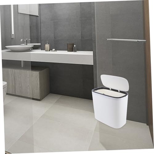 OUNONA Müllbehälter mit Deckel Kompakter Abfalleimer für Schlafzimmer Badezimmer Langlebigem zu Reinigen für Kleine Räume und Moderne Einrichtung – Bild 8