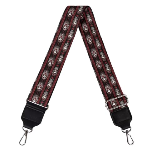 Image of Adjustable Purse Strap for Women, Crossbody Wide Handbag Strap Replacement, Sturdy Bag Strap with Silver Hardware
