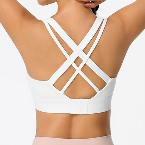Sujetador deportivo resistente a golpes con soporte de alta resistencia para fitness gris L 4