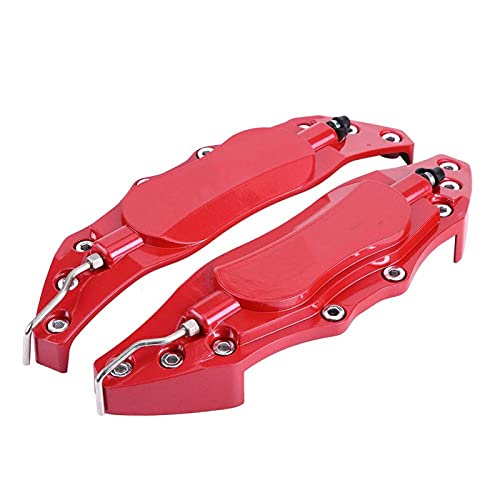 Brake Caliper Cover, Car Brake Caliper Cover, Brake Caliper Guardï¼Œ 2pcs Car Aluminum Brake Caliper Protector Cover for Wheel Hub 16in-17in Medium(Red)