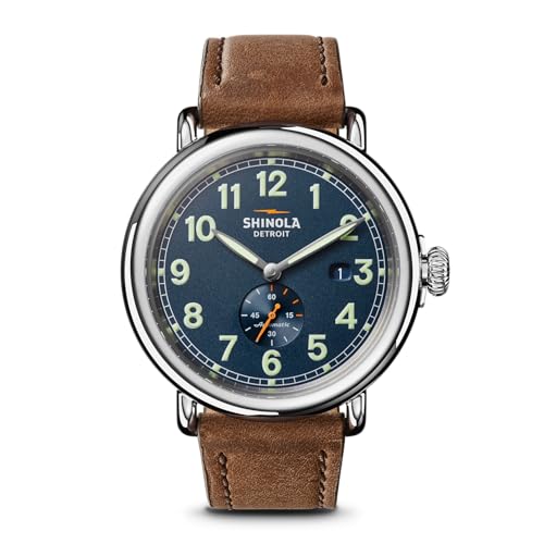 Shinola Runwell Automatic 45mm Watch Midnight Blue