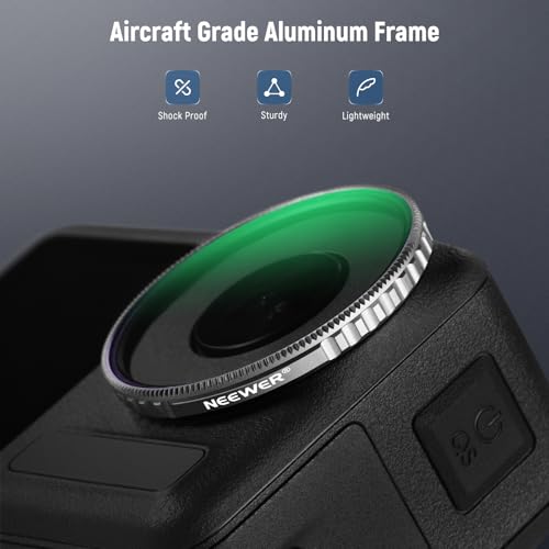 Image of NEEWER 6 Pack ND Filter Set Compatible with DJI Osmo Action 5 Pro /Action 4, Multicoated HD Optical Glass CPL + ND8 + ND16 + ND32 + ND64 + ND256 Action Camera Lens Neutral Density Accessories, FL-N70