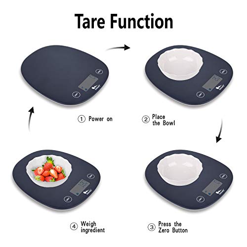 Digital Food Scale, 11 Lbs/5Kg Multifunction Kitchen Scale Measures In 4 Units For Cooking And Baking, Lightweight Food Liquid Scale With Easy Reading Lcd Display #TOP4