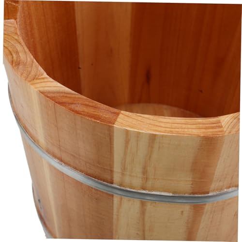 Cubo de Madera Natural para Spa de Pies Portátil miniatura 3
