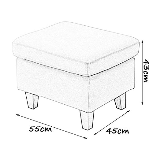 Banc à chaussures en bois carré tabouret repose-pieds pour couloir