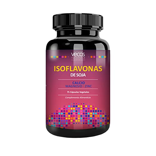 Isoflavonas de Soja con Calcio, Magnesio y Zinc | Alivia los Síntomas de la Menopausia, el...