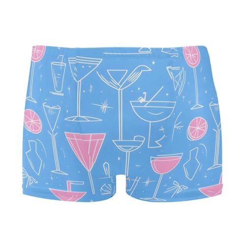 UMIRIKO Pink Cocktail Glass Mens Swim Trunks Swimwear Bathing Suit Swim Brief Square Leg Board Short S-3XL 202b8354