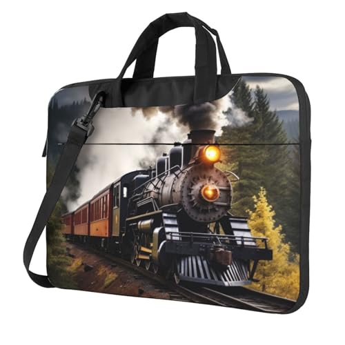 Sac fourre-tout pour ordinateur portable homme femme grand sac à main motif train vapeur