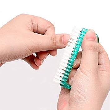 Gola International Set Of 2Pc Handle Grip Nail Brush Hand Finger Toe Nail Cleaning Brush Manicure Pedicure Scrubbing Cleaner