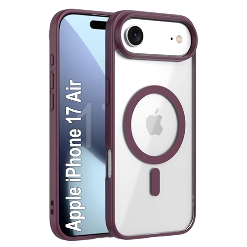 Image of amazon basics Back Case Cover for iPhone 17 Air | Scratch-Resistant Back Cover | Wine Red