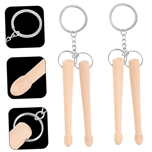 Llavero de Baquetas Drumstick Llaveros de Percusión de Madera miniatura 3