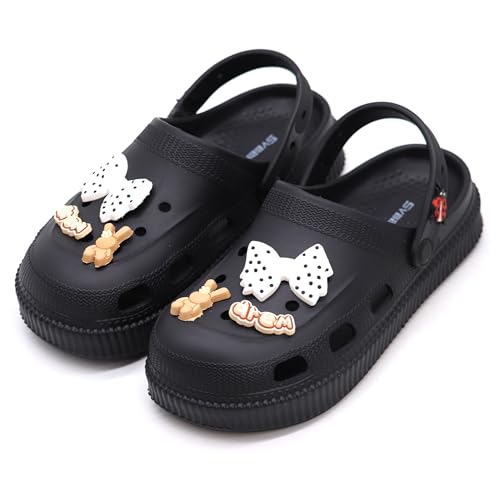 Image of SVAAR Fashionable Comfortable Lightweight Platform Heels Clogs for Women's | Cushioned Footwear | Lightweight Slip-ons | Waterproof Sandals for Women