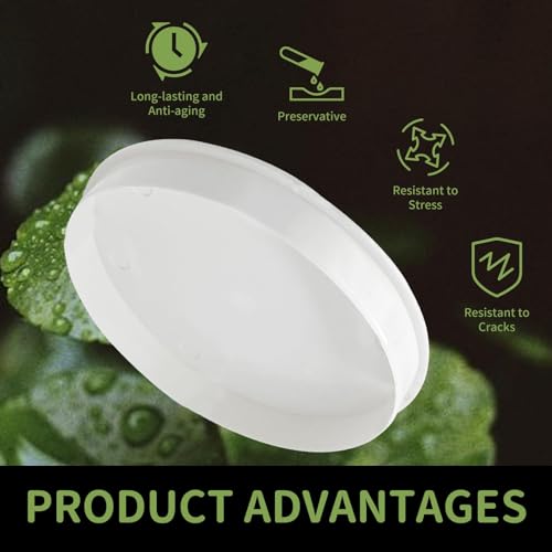 Muffenstopfen DN 100-110mm für Lüftungsrohr 100-110mm - Rohrabdeckung 100mm-110mm, Rohr Deckel, PVC rohr 100mm, abdeckkappe, lüftungsrohr abdeckung rohr 100mm, UV-beständiger ASA-Kunststoff (Off Weiß)