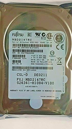 Hard disk da Fujitsu MBD2147RC 2.5 147 GB sas