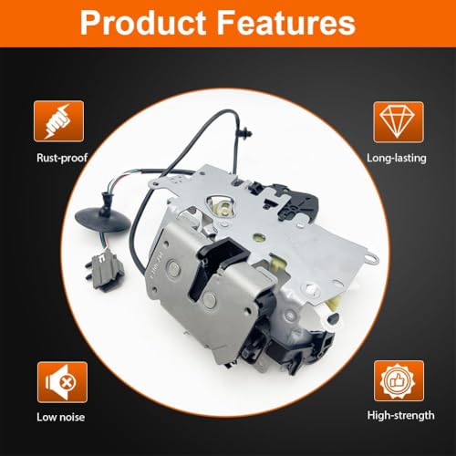 Image of Manual Left Sliding Door Lock Actuator Compatible with 2017-2021 Pacifica - 2020-2021 Voyager Rear Driver Side Door Latch Assembly