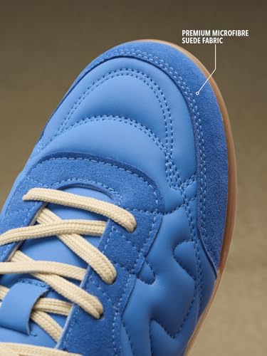 Image of The Souled Store Kanso ZE Zen Edition : Men and Boys Low Top Sneakers with Premium Microfibre Suede and PU Upper and Cushioned Footbed and Brown Gum Outsole and Lace Up Support