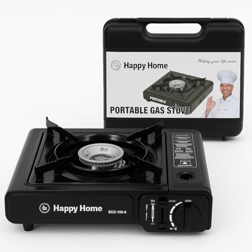 EXPANSIA Portable Gas Stove, Compact Camping Stove Gas Portable with Carry Case, Lightweight Camping Cooker for Outdoor Trips, Durable for Hiking, Fishing & Equipment