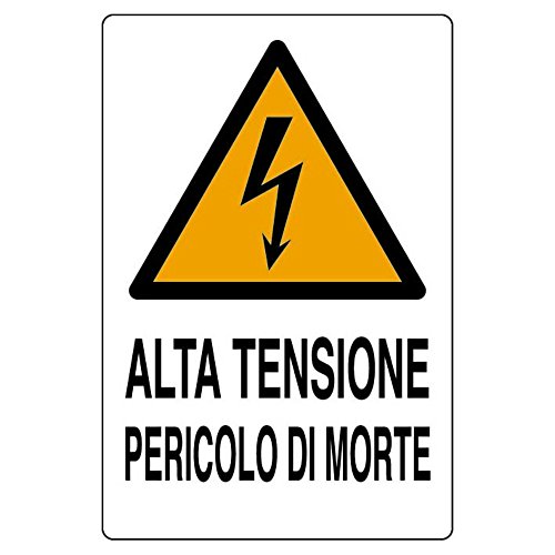 Cartello in alluminio bianco cm 30X20 Alta