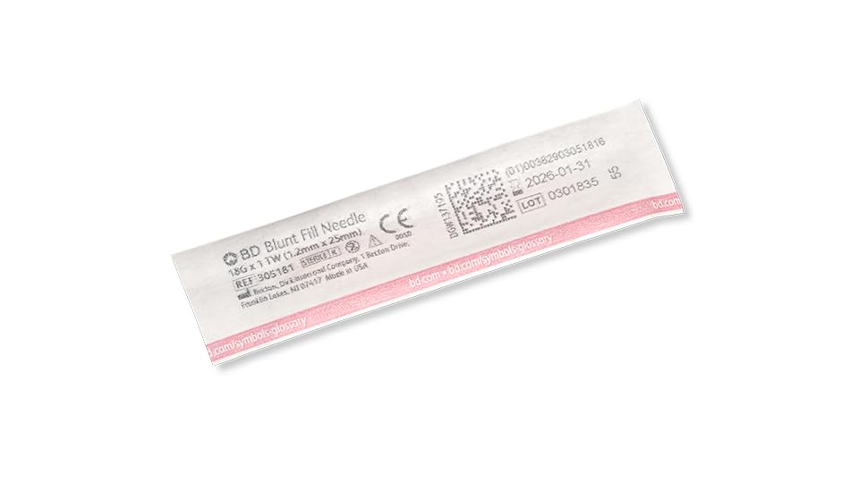 BD Blunt Fill Needle, 18 G x 1 in. #305181 (100 Count)