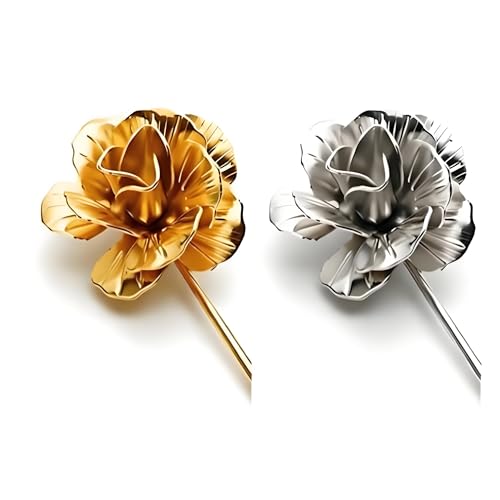 Image of Suit Pins for Men, Brooch for Men, Lapel Pins for Men Women, Mens Lapel Pins for Suits, Mens Brooch for Suits Hats Scarf Jacket, Fitted Hat Pins for Women Men, Men's Silver Gold Lapel Pin for Wedding